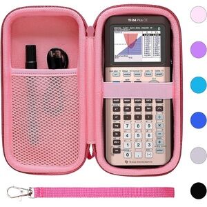 💜Texas Instruments Pink Graphing Calculator Case Size:8.7”L x4.3W